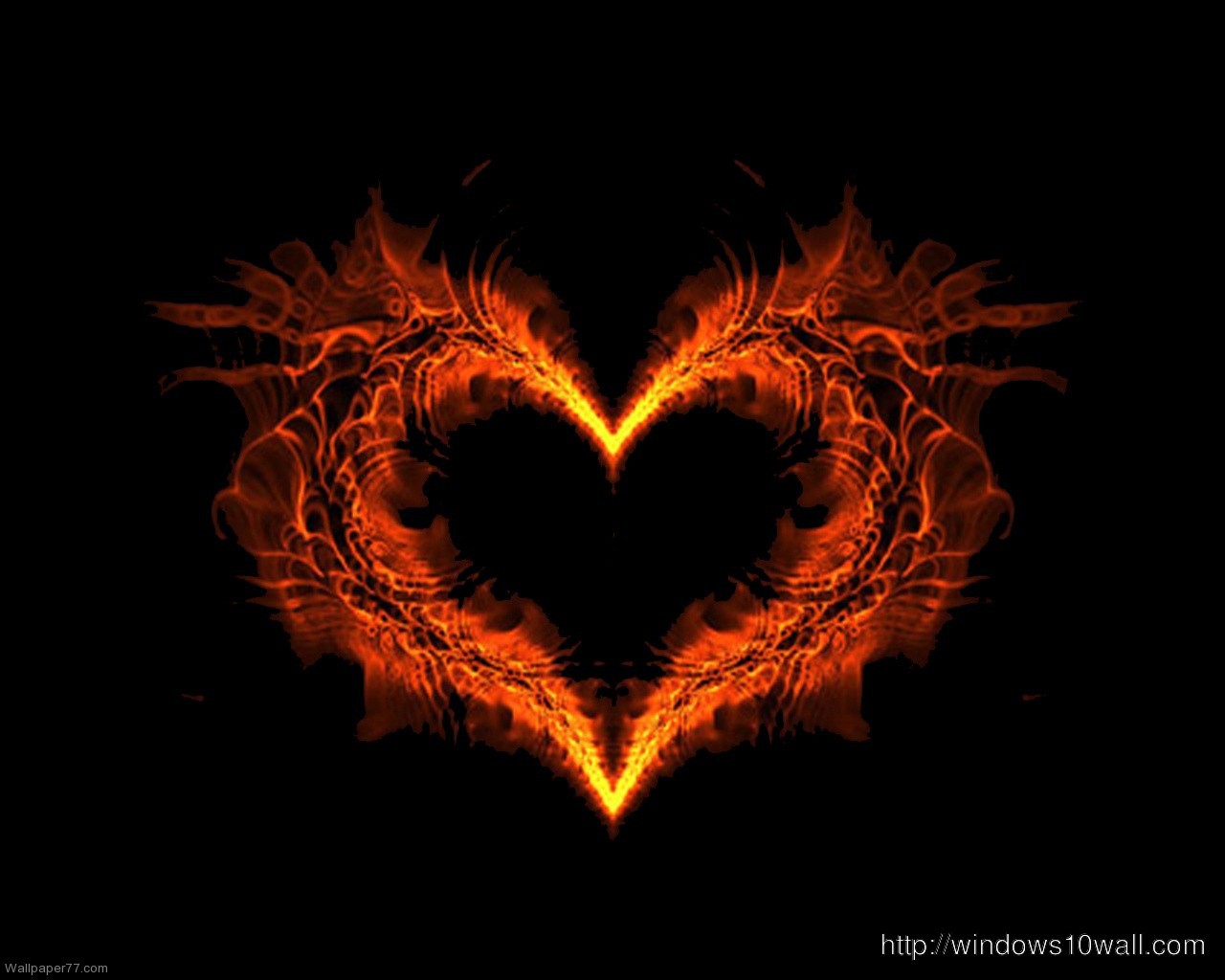 Burning heart love wallpapers