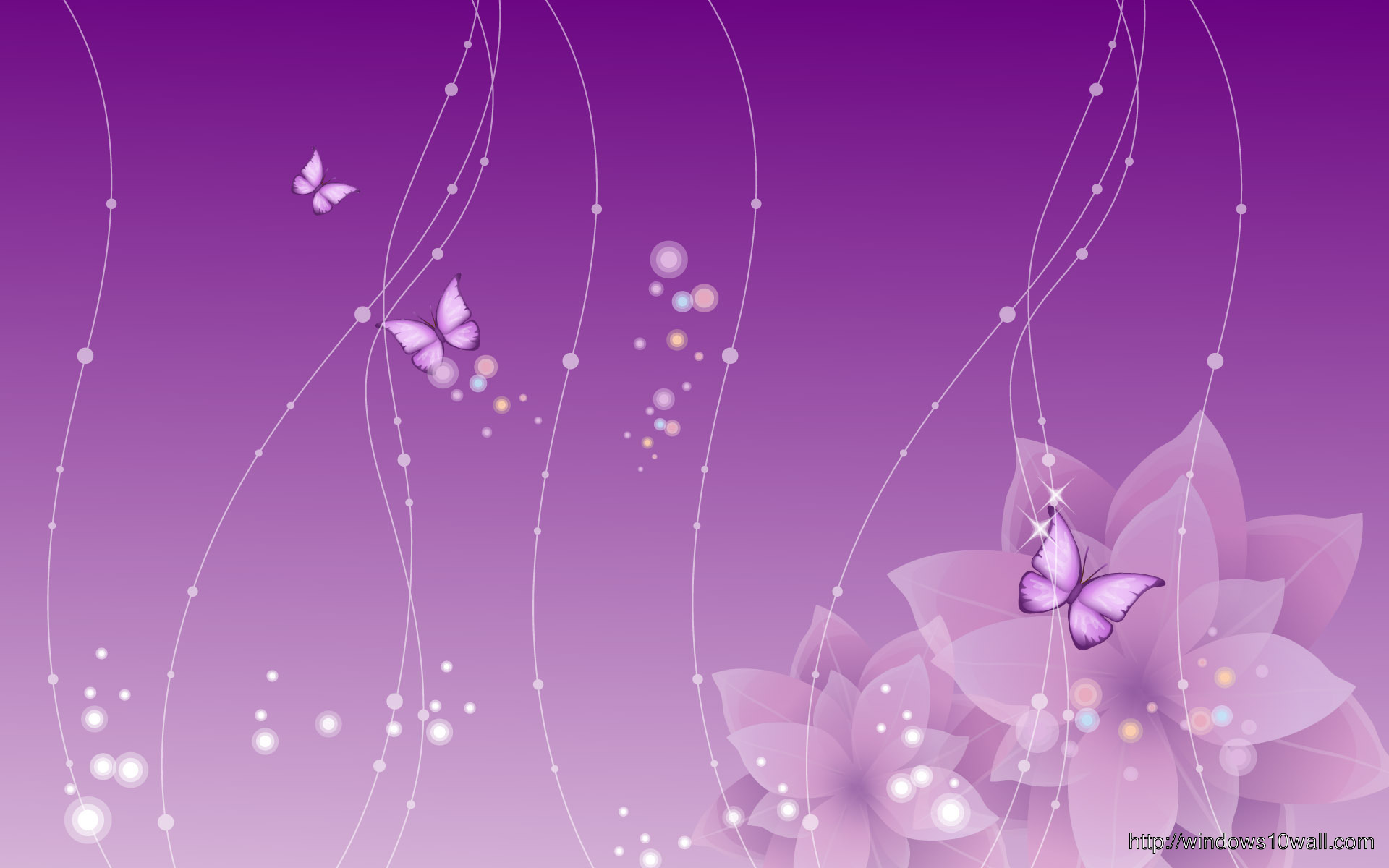 Purple Flowers Background Wallpaper