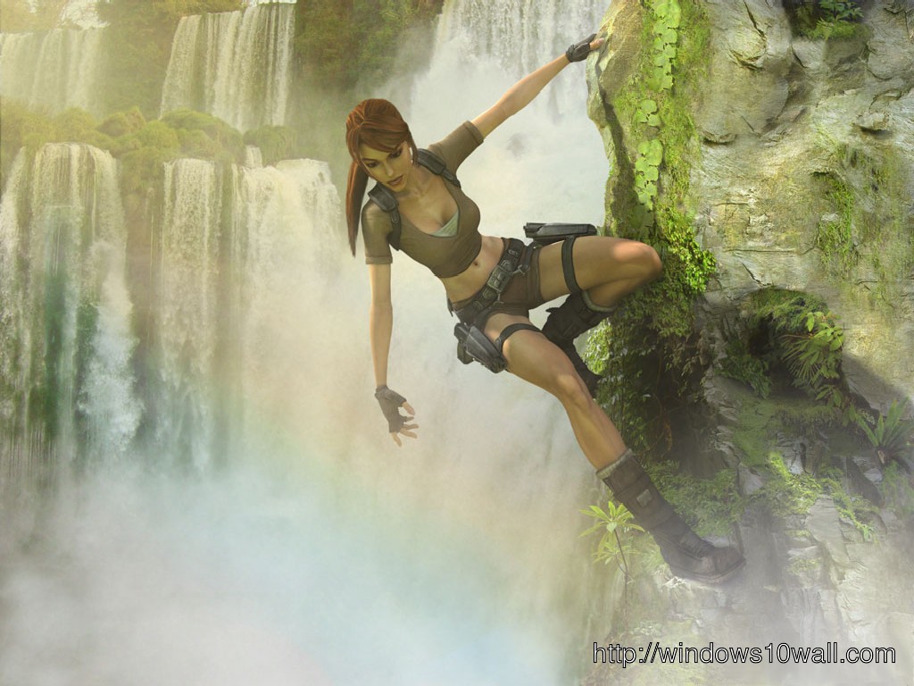 Tomb Raider Waterfall wallpaper free download