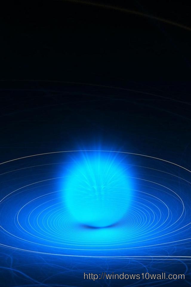 Blue Orb iPhone Background Wallpaper