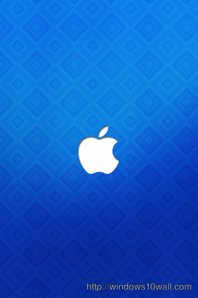 Blue Apple iPhone 4 Background Wallpaper