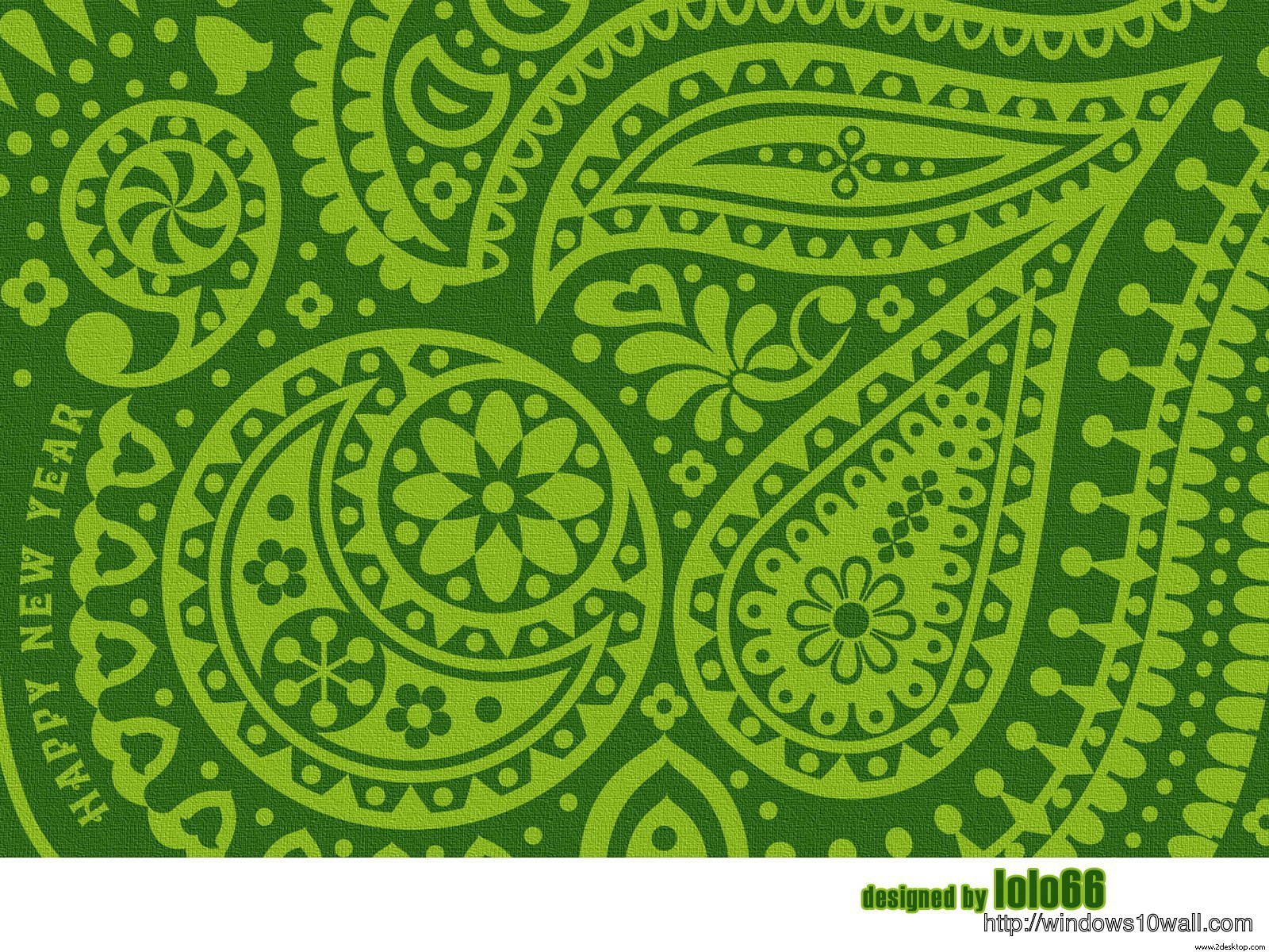 Green Style Paisley Wallpaper