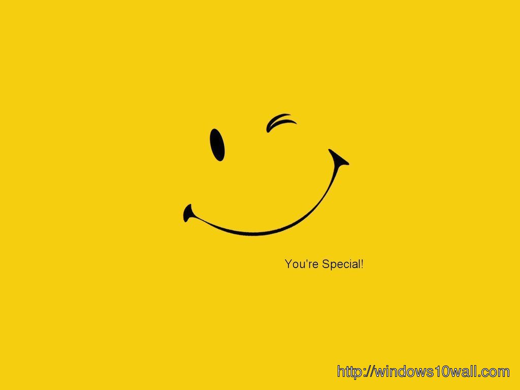 Smile Wallpaper with Yellow Background