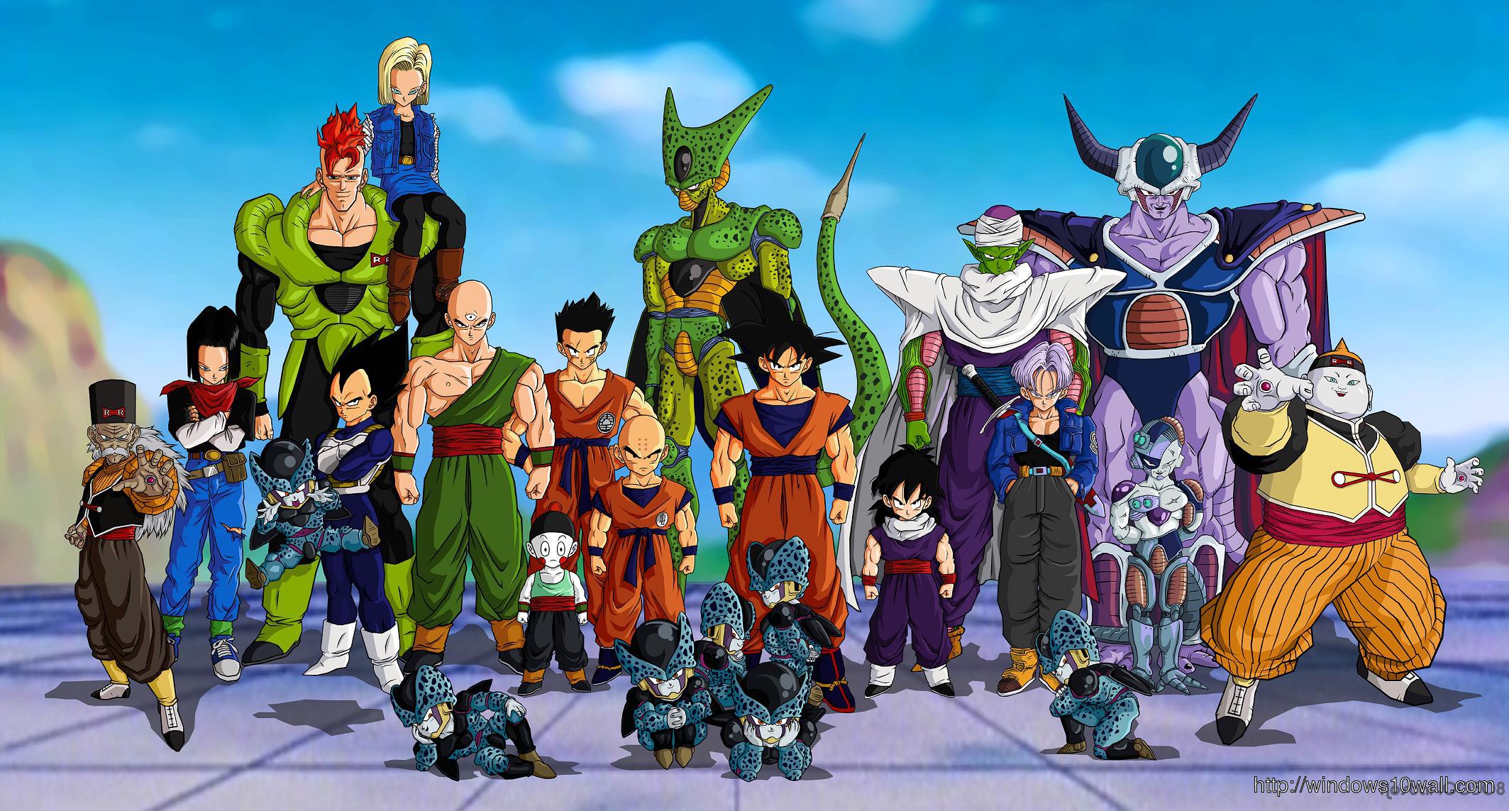 Dragon Ball Z All Characters Background Wallpaper