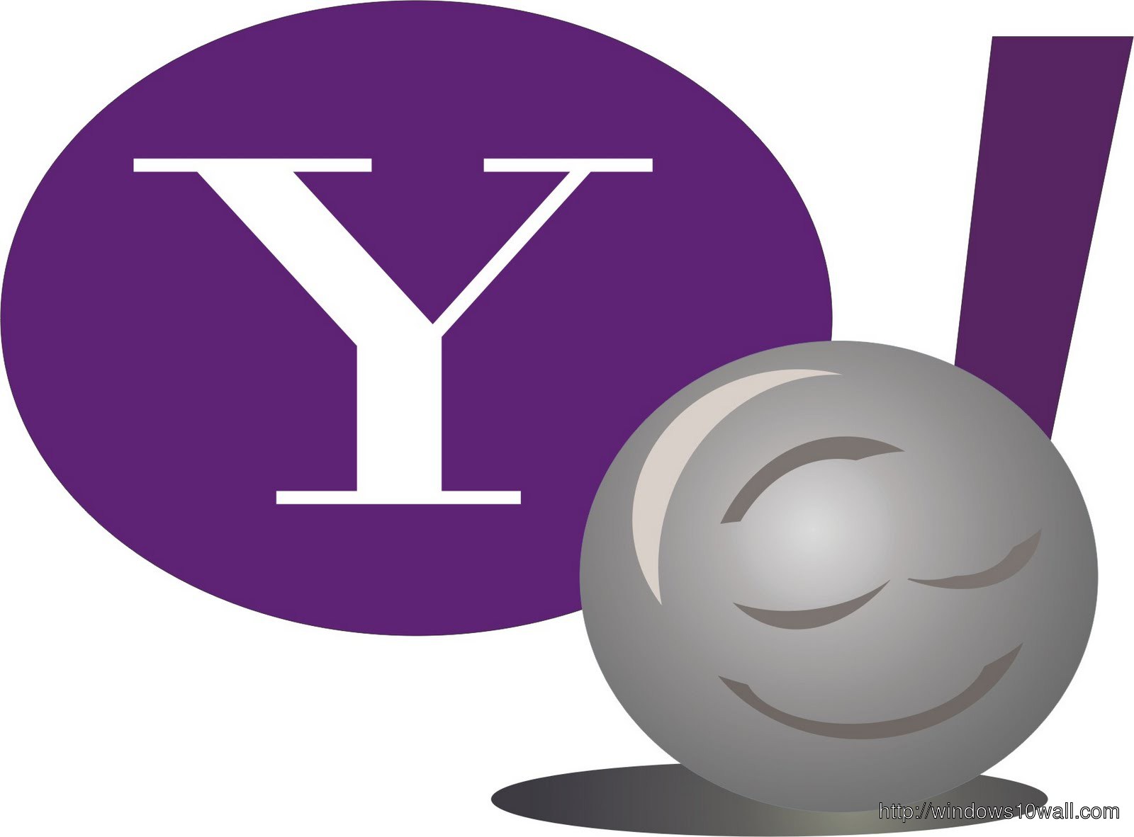 Yahoo, Background Logo with Smily