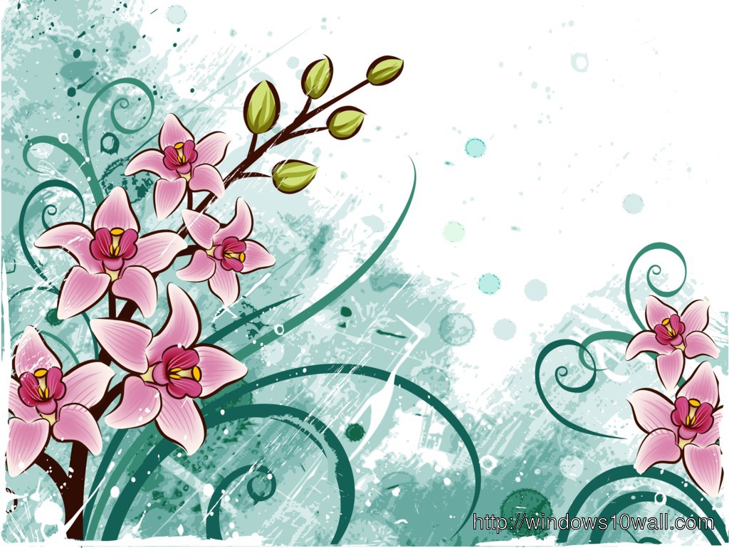 Greenish Floral Background Wallpaper