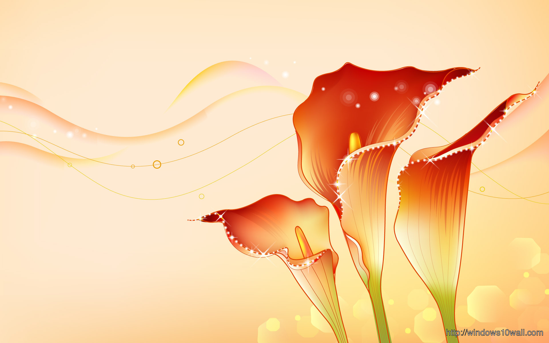 New Abstract Flowers Design Background Wallpaper