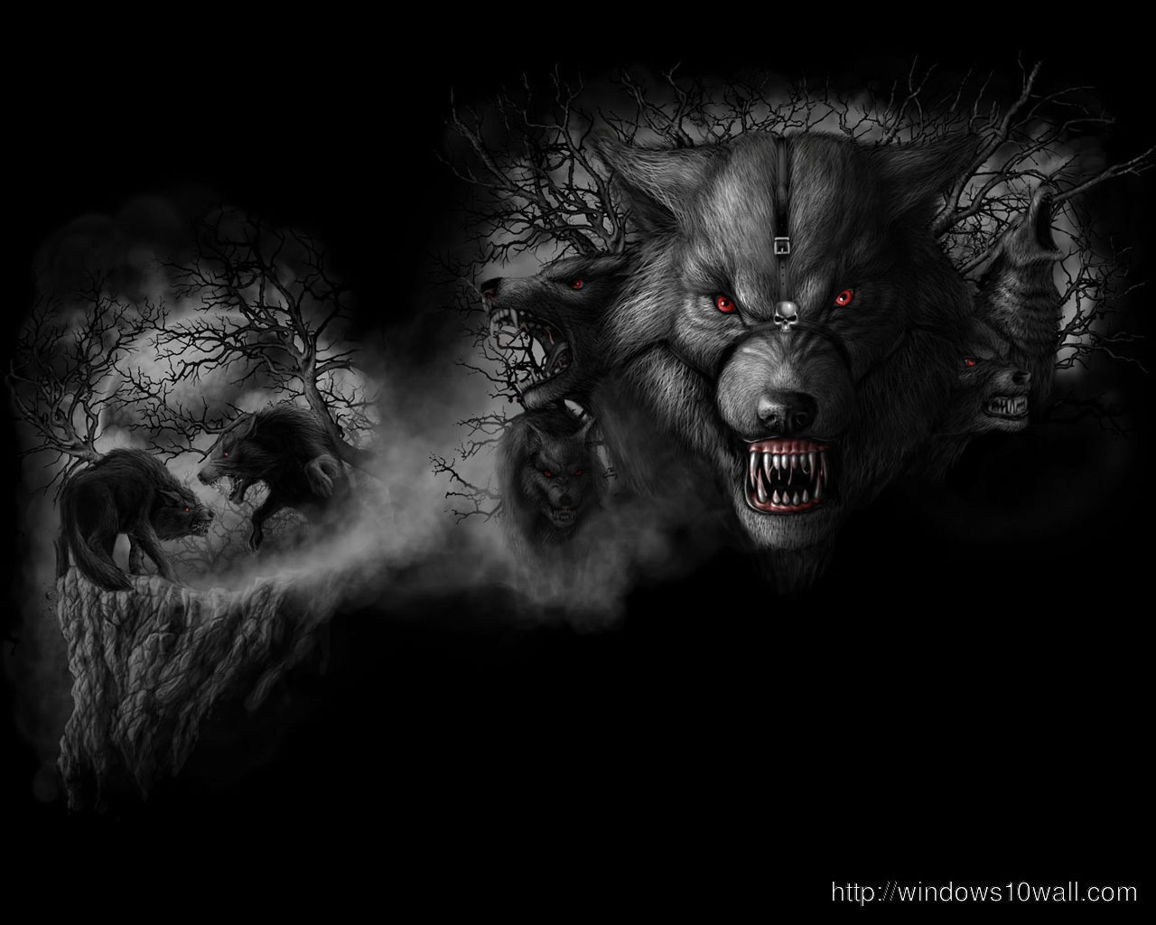 Black Werewolf Background Wallpaper