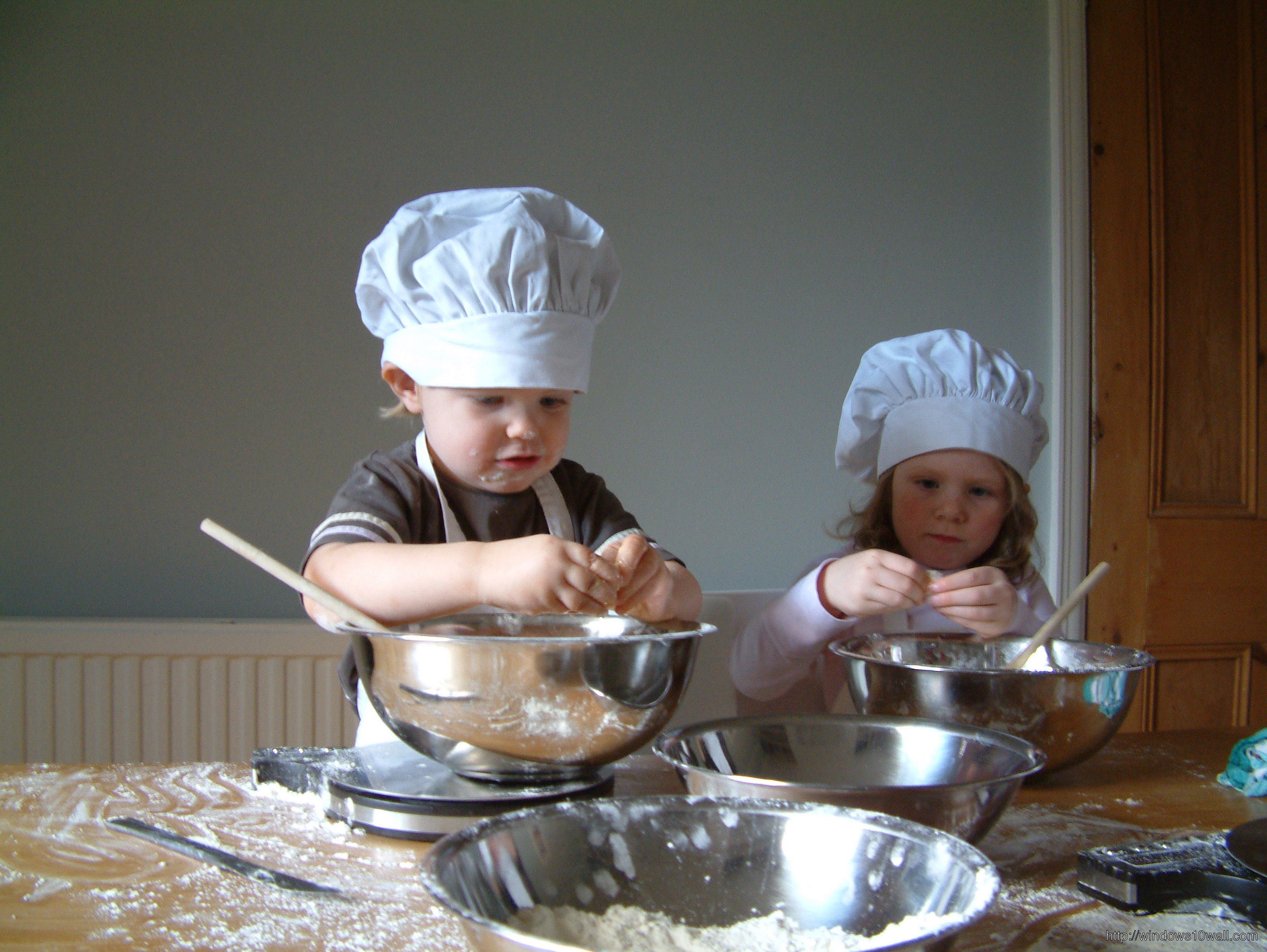 Kids Cooking Background Wallpaper
