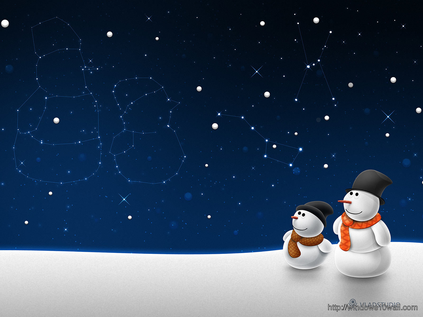 Snowman Holiday Background Wallpaper