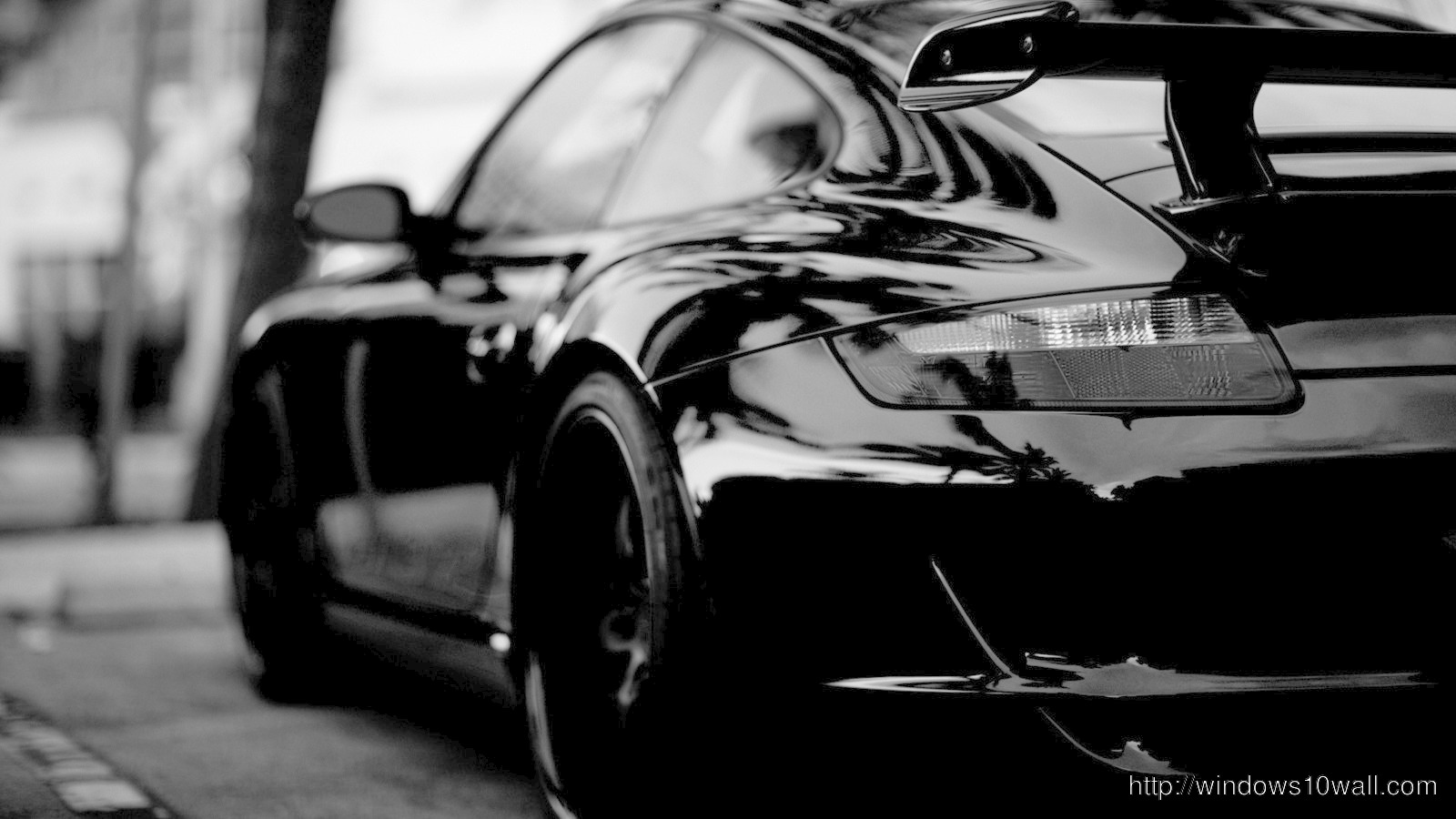 Black Porsche Car Background Wallpaper