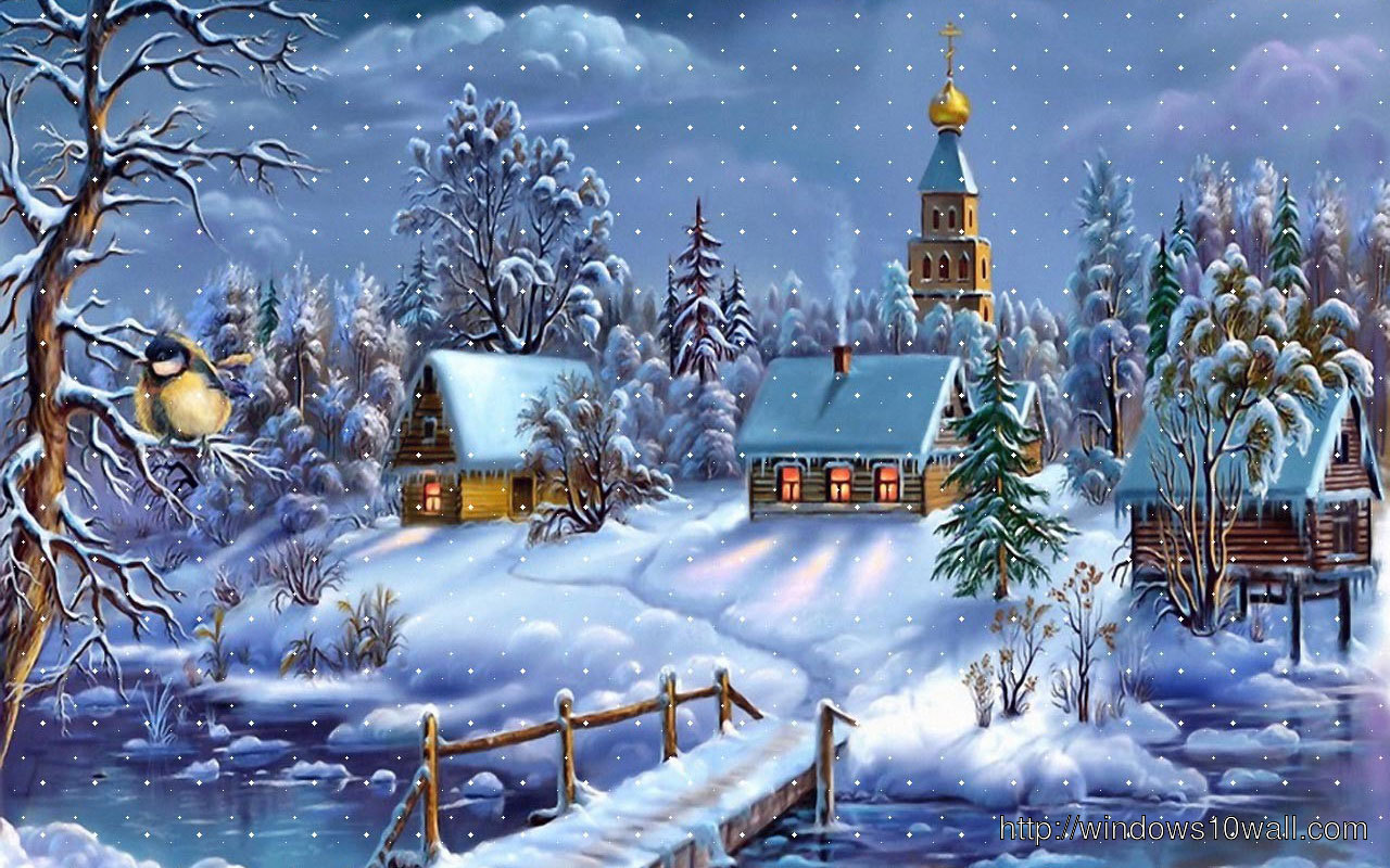 Snowy Christmas Background Image