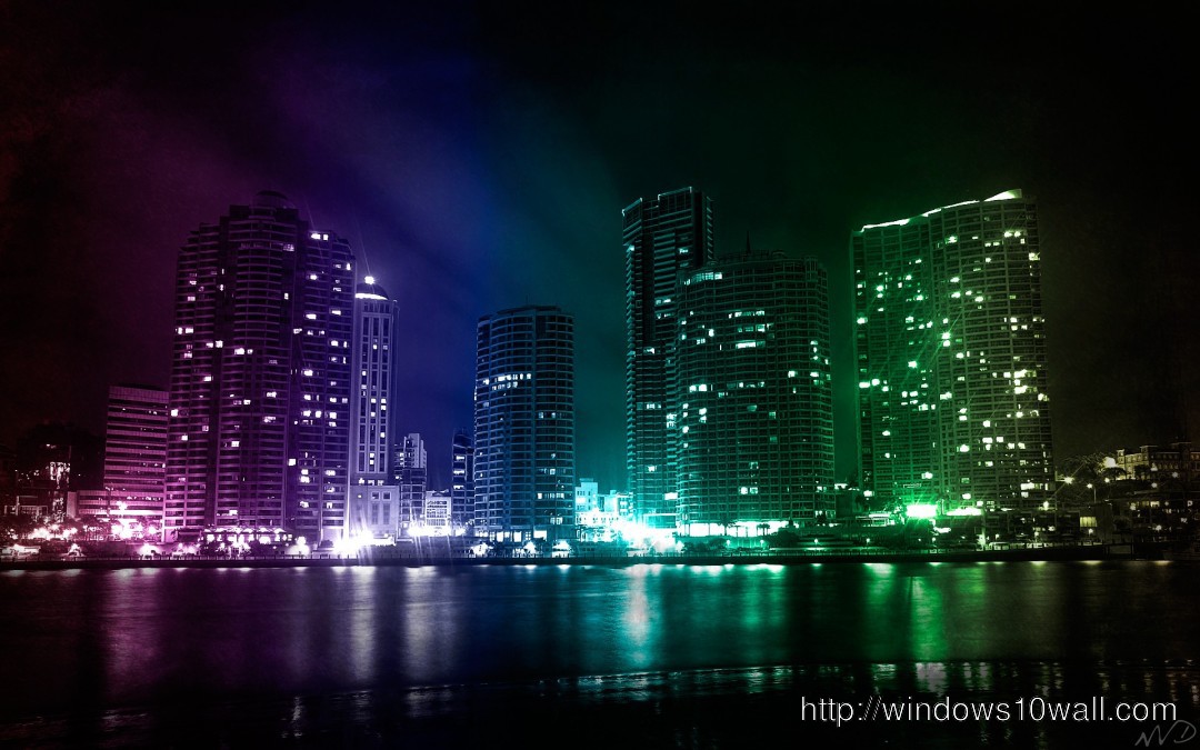 Night in City Cool Background Wallpaper