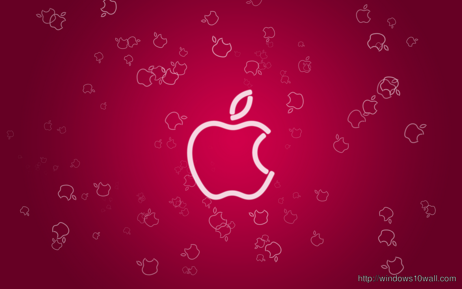 Pinkish Background Image of Apple