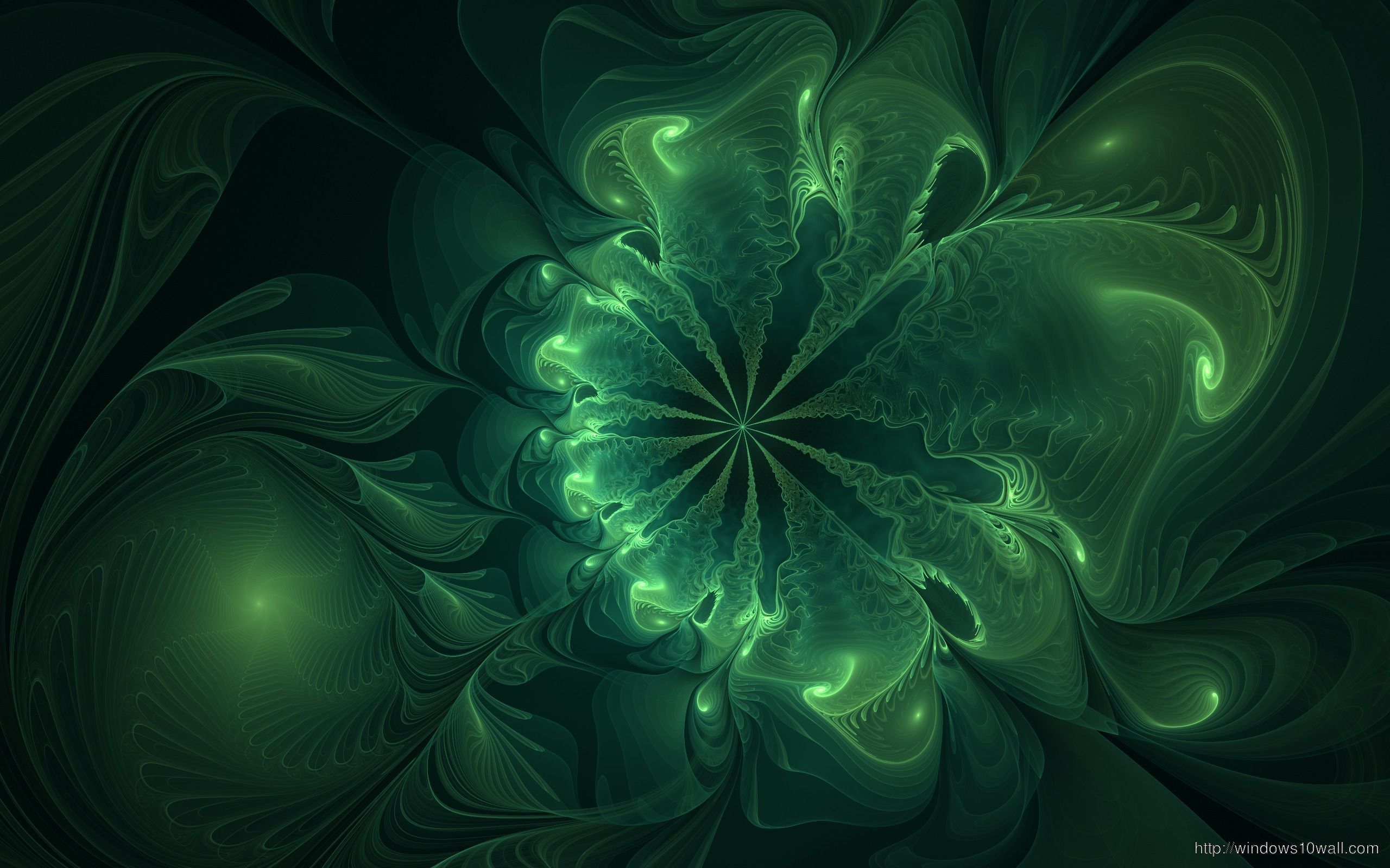 Beautiful Green Curves Background Wallpaper