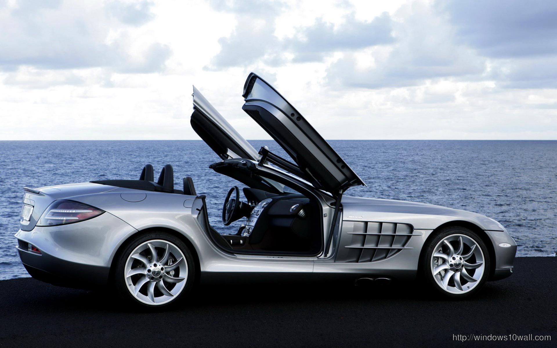 Mercedes benz sea side awesome view background picture