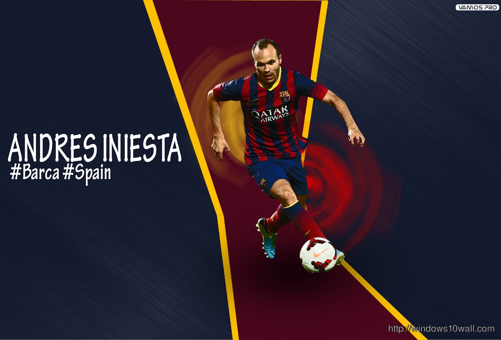 Andres Iniesta Barcelona 2014 Wallpaper