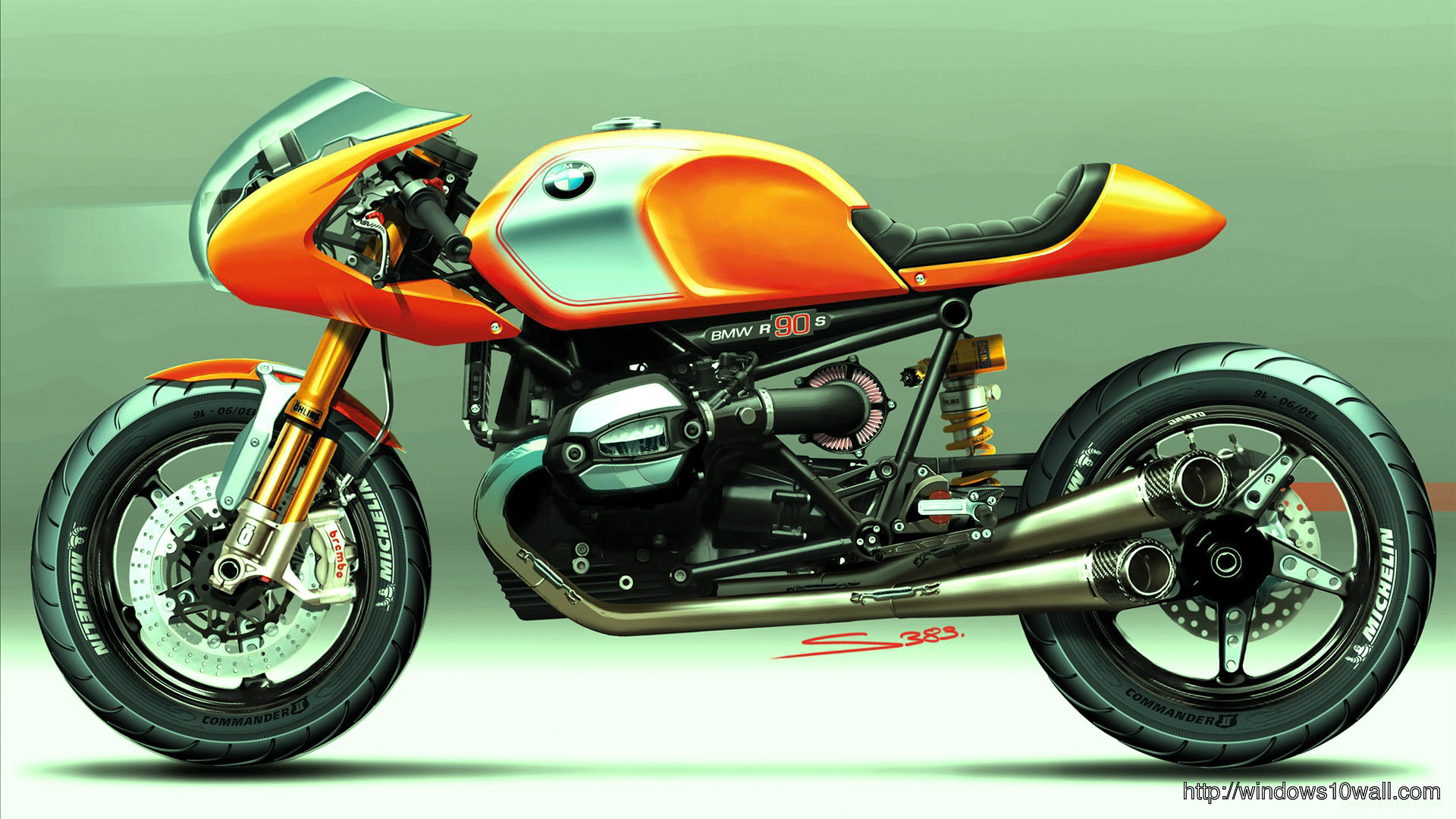 Motorcycle BMW Concept Ninety Photo HD Free Wallpaper