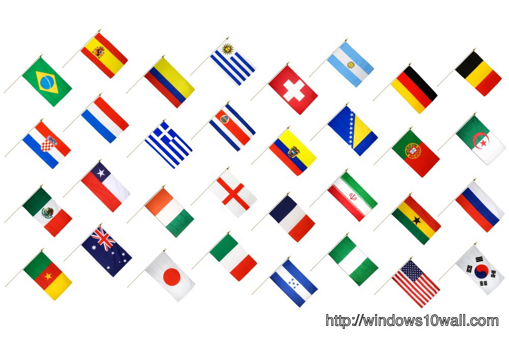 Country Flags World Cup 2014 Brazil Wallpaper