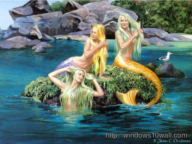 Mermaids Background Wallpaper