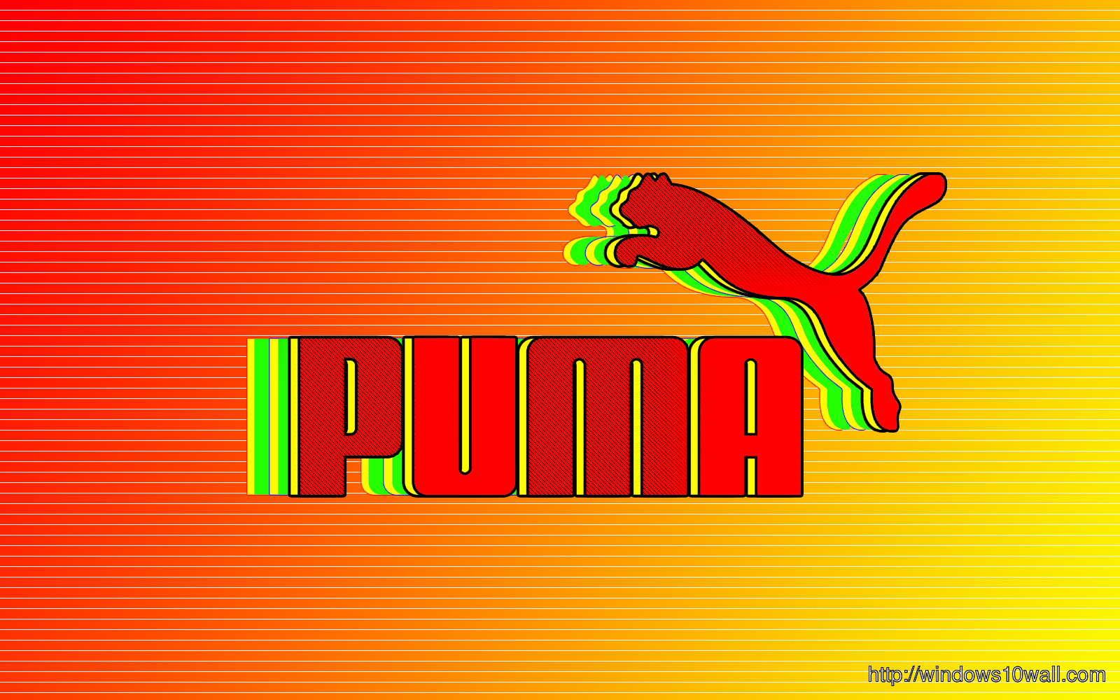 Puma Logo Red And Yellow Wallpaper Windows 10 Wallpapers
