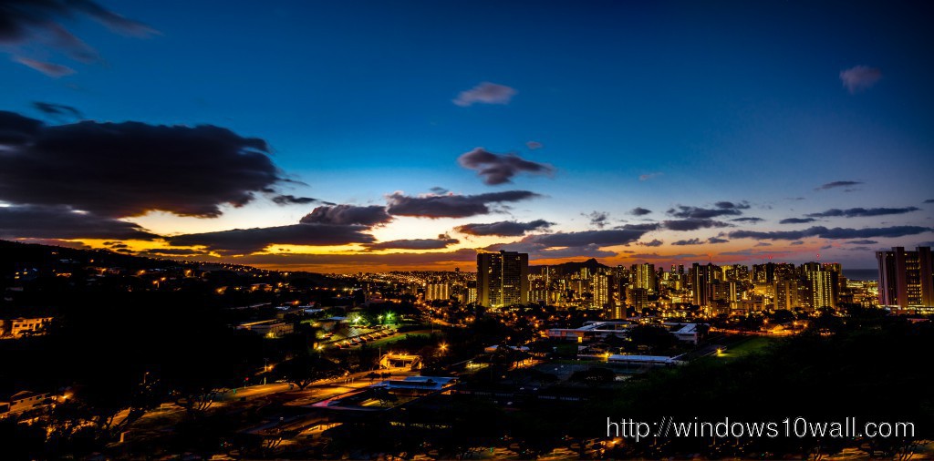 Honolulu City Skyline Travel Wallpaper - windows 10 Wallpapers