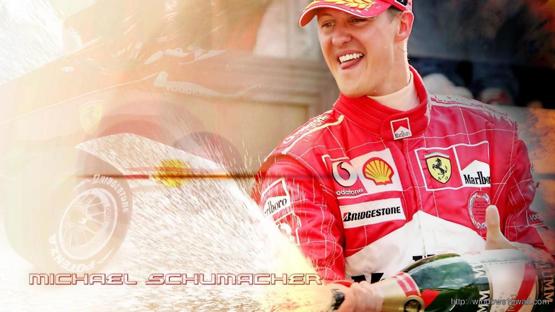 Michael Schumacher Podium Celebration