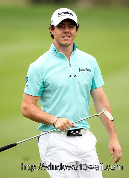 Rory McIlroy in Action Background Wallpaper