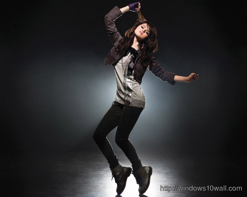 Selena Gomez Jumping 2014 hd wallpaper