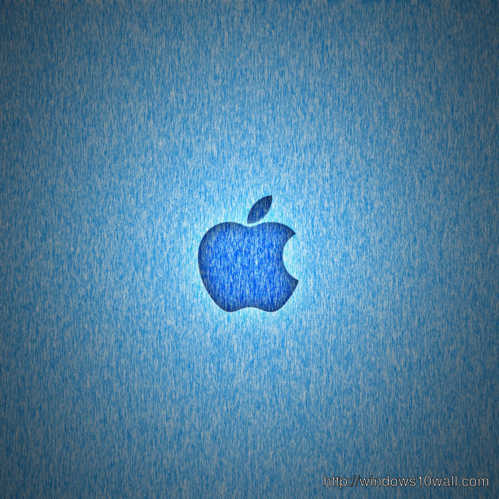 Blue Wall Apple Logo iPad Background Wallpaper