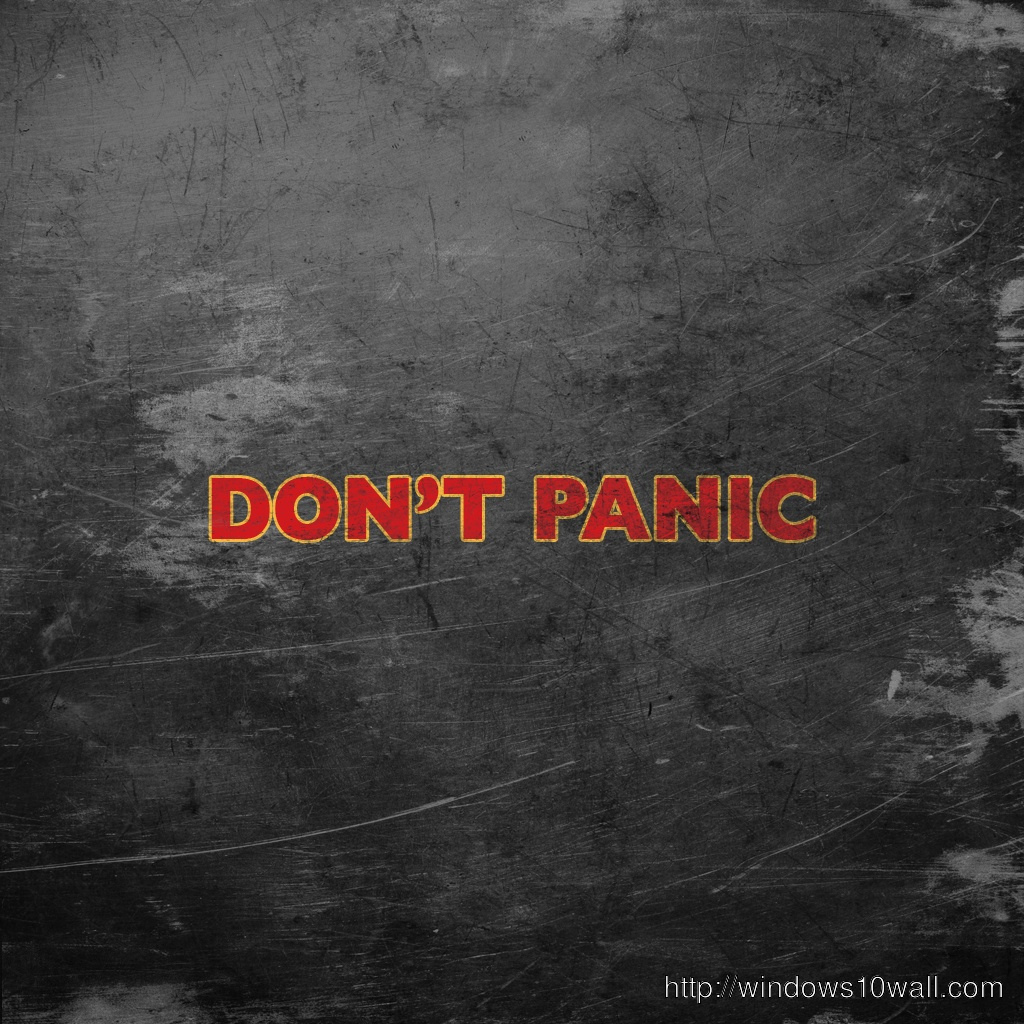 Don’t Panic iPad background Wallpaper