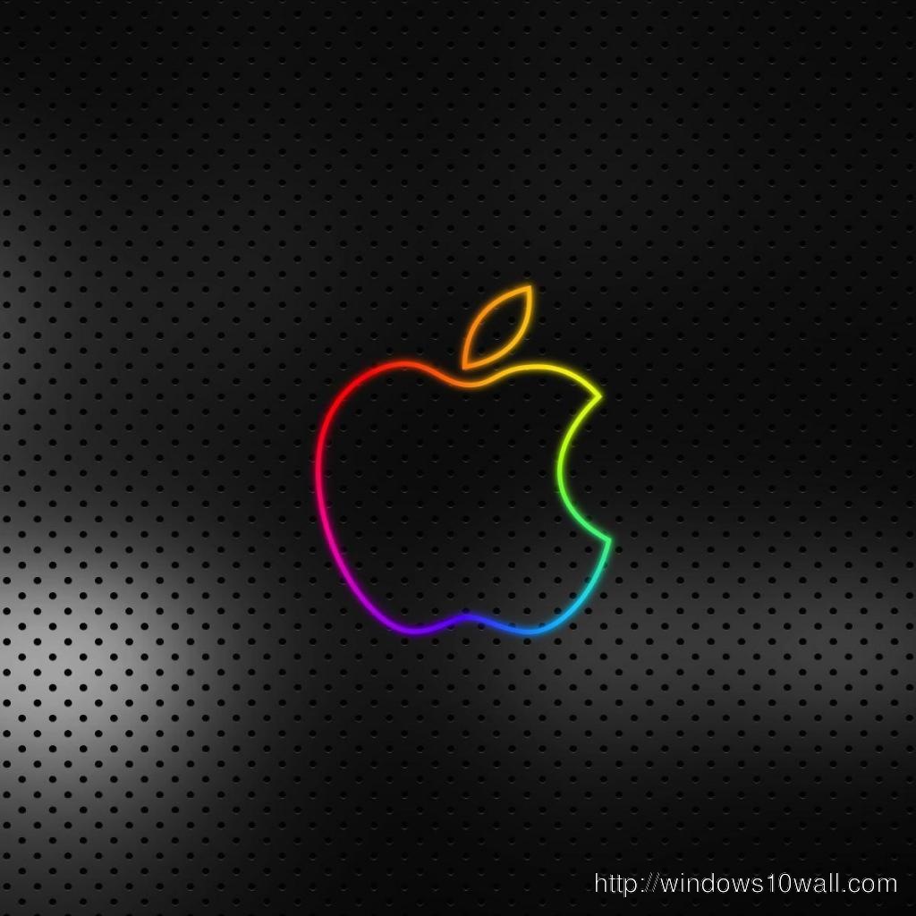 Rainbow Colored Apple ipad background wallpaper