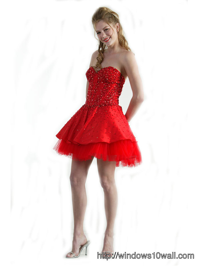 red-short-prom-dress-background-wallpaper